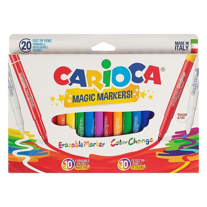 Magic 18. Кариока цветок. Carioca felt Tip Pen. Carioca Magic фломастеры купить.