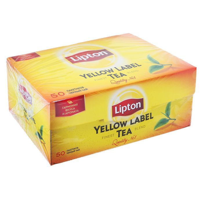 Чай 50 пакетов. Lipton Tea 50 пакетов. Желтый байховый чай. Липтон чёрный байховый. Липтон с жёлтой крышкой.