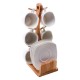 Чайный набор «Эстет. Арт нуво» декорированный деревом, 12 предметов, чашки 200 мл