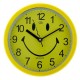 Часы настенные детские "Смайлик", d=20 см, дискретный ход, рама жёлтая
