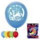 Воздушные шары (набор 25 шт, рисунок с 2х сторон) "С днем рождения", Человек Паук, 12 дюйм, МИКС
