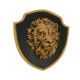 Панно "Голова льва" бронза, чёрный щит