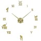 Часы-наклейка на стену "Объём модерн. Кошачья грация", d=120 см, золотистые