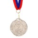 Медаль призовая 049 диам 5 см. 2 место. Цвет сер