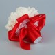 Букет-дублер для невесты из латексных цветков бело-красный