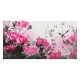 Часы настенные на холсте "Розовые розы", 40х76 см микс