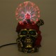 Плазменный шар полистоун "Череп пирата в красной бандане" 19х11х9,5 см