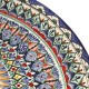 Ляган круглый «Риштан», 41 см, сине-красный, мелкий орнамент