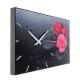 Часы-картина настенные "Розы на серых камнях", 61х37 см микс