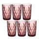 Набор стаканов 350 мл "Круиз" 8х8х12,5 см, 6 шт, цвет розовый