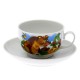 Чашка чайная 210 мл с блюдцем "Приключения Колобка", рисунок МИКС