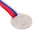 Медаль призовая 064 диам 4 см. 2 место. Цвет сер
