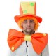 Карнавальный костюм "Клоун эконом", шляпа с волосами и бант