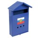 Ящик почтовый вертикальный "Домик", без замка, синий