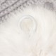 Помпон из натурального меха зайца, размер 1 шт 9 см, цвет белый